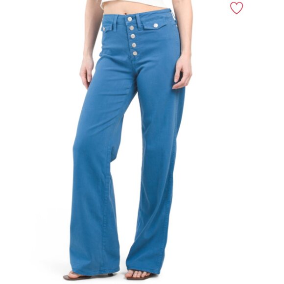 NEW AMO DENIM Made In Usa Sylvia Straight Leg Pants atlantic for women 253 - Picture 2 of 13